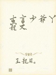 古言少爷丫鬟甜宠文