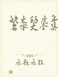 缺火的虎年男孩名字大全集