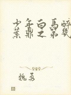 少年白马醉春风叶鼎之第几集出场