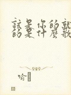 该是你的就是你的是什么歌