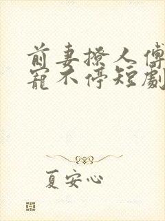 前妻撩人傅先生宠不停短剧合集