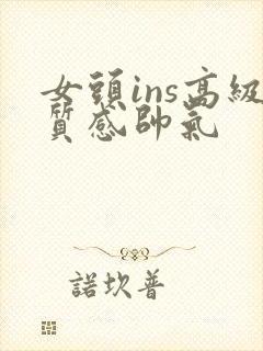 女头ins高级质感帅气