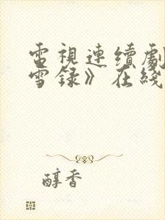 电视连续剧《朝雪录》在线观看免费