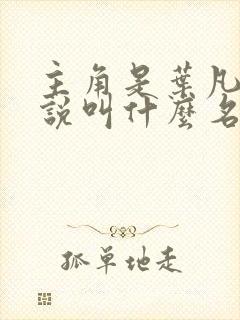 主角是叶凡的小说叫什么名字