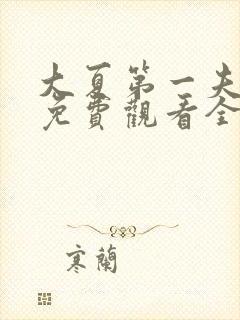 大夏第一夫短剧免费观看全集完整