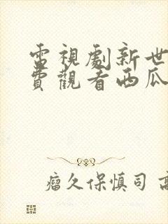 电视剧新世界免费观看西瓜