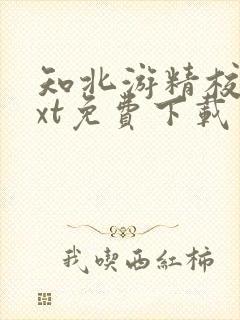 知北游精校版txt免费下载