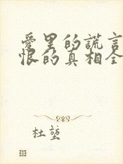 爱里的谎言,仇恨的真相全集免费