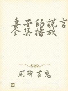 妻子的谎言短剧全集播放