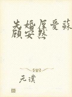 先婚厚爱苏奕丞顾安然