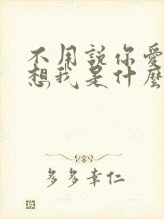 不用说你爱我你想我是什么歌