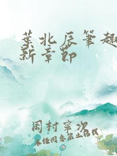 叶北辰笔趣阁最新章节