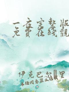 一夜完整版高清免费在线观看