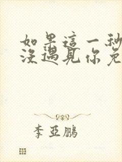 如果这一秒,我没遇见你免费版