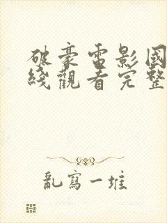 破豪电影国语在线观看完整版免费