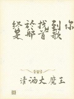 终于找到你歌词是哪首歌