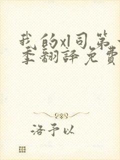 我的xl司第一季翻译免费观看