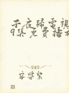 子夜归电视剧19集免费播放