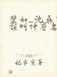 裴如_沈桑宁小说叫什么名字