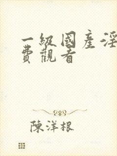 一级国产淫片免费观看