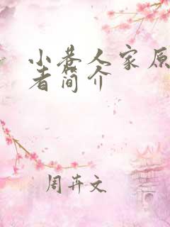 小巷人家原著作者简介