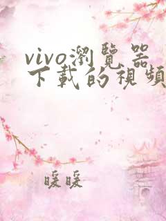 vivo浏览器下载的视频在哪个文件夹