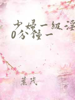 少妇一级淫片60分钟一