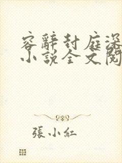 容辞封庭深原著小说全文阅读