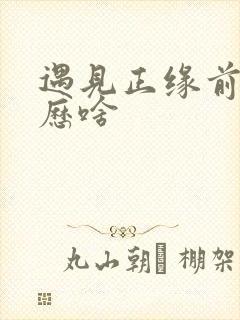 遇见正缘前会经历啥