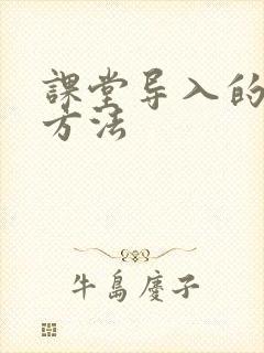 课堂导入的几个方法