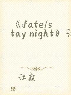 《fate/stay night》游戏