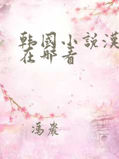 韩国小说汉化版在哪看