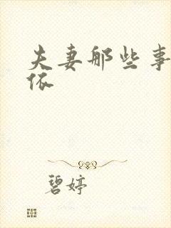 夫妻那些事 那依