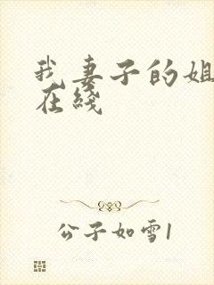 我妻子的姐姐 在线
