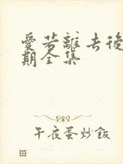 爱若离去后会无期全集