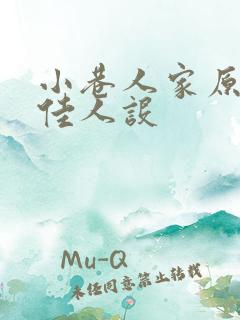 小巷人家原著李佳人设