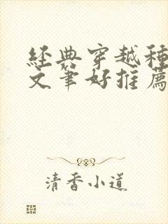 经典穿越种田文文笔好推荐