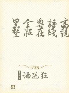 黑金粤语高清完整版在线观看