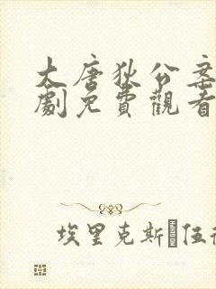 大唐狄公案电视剧免费观看完整版策驰