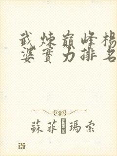 武炼巅峰杨开老婆实力排名