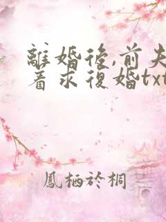 离婚后,前夫哭着求复婚txt