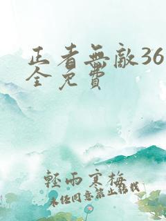 正者无敌36集全免费