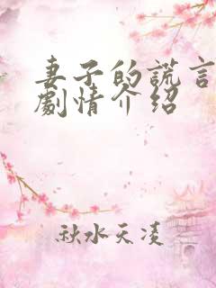 妻子的谎言分集剧情介绍