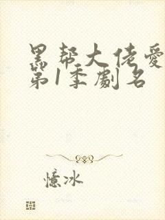 黑帮大佬爱上我第1季剧名