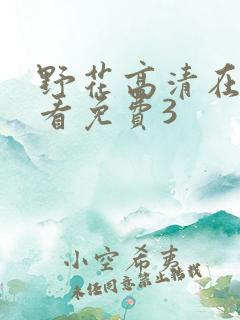 野花高清在线观看免费3