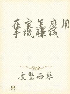 在家怎么用一部手机赚钱