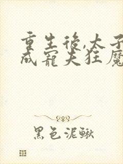 重生后,太子妃成宠夫狂魔了