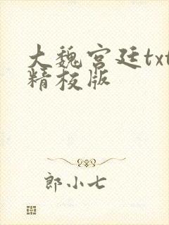 大魏宫廷txt精校版