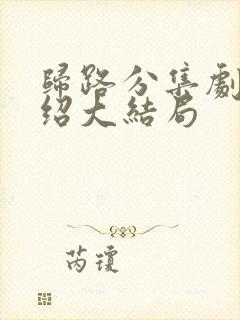 归路分集剧情介绍大结局