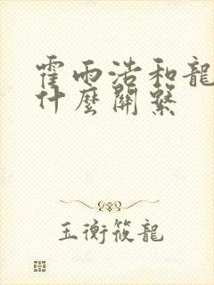 霍雨浩和龙皓晨什么关系